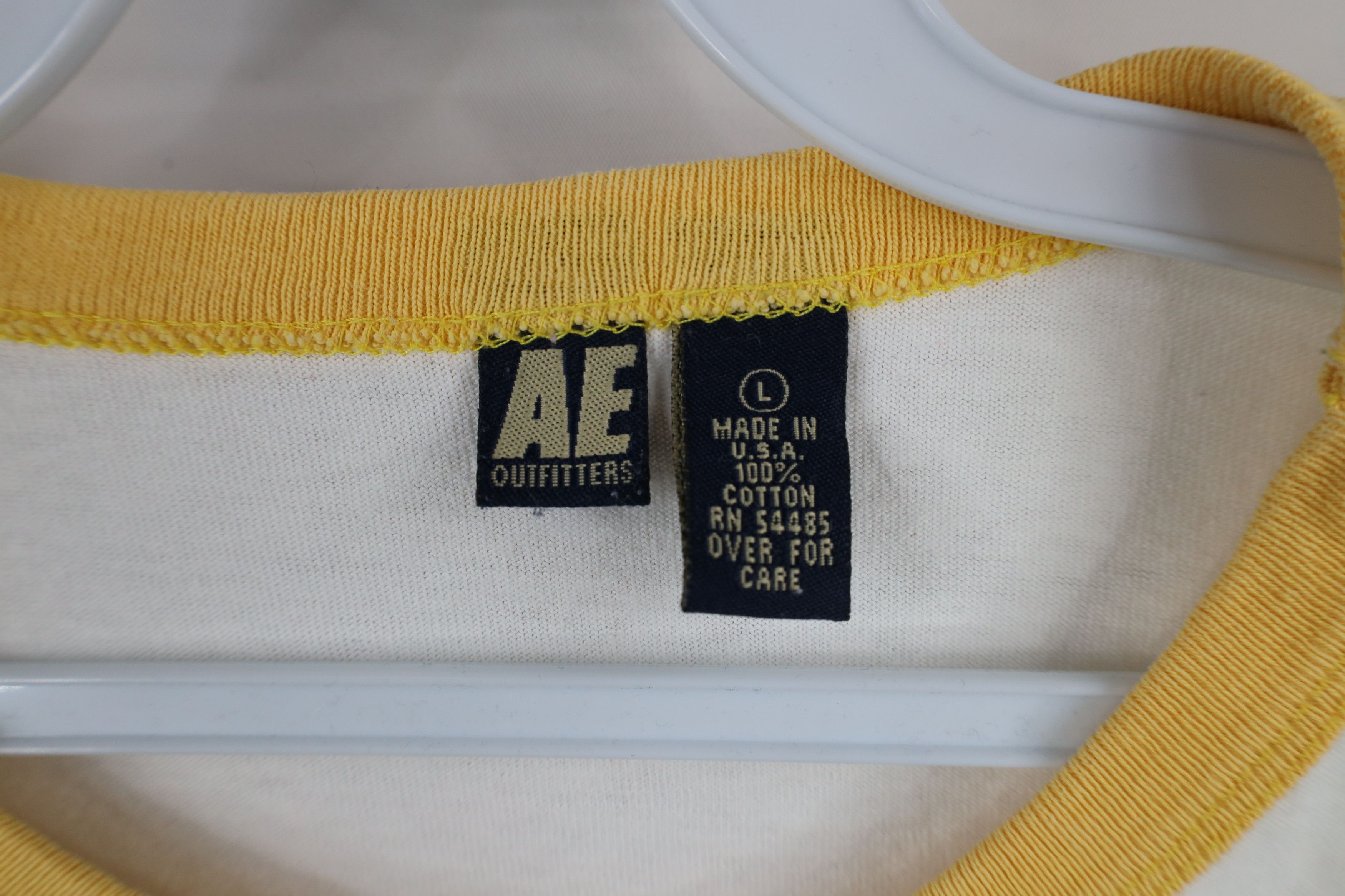 American Eagle Outfitters × Vintage Vintage 90s American Eagle Surfing Ringer T-Shirt USA Size L / US 10 / IT 46 - 9 Thumbnail