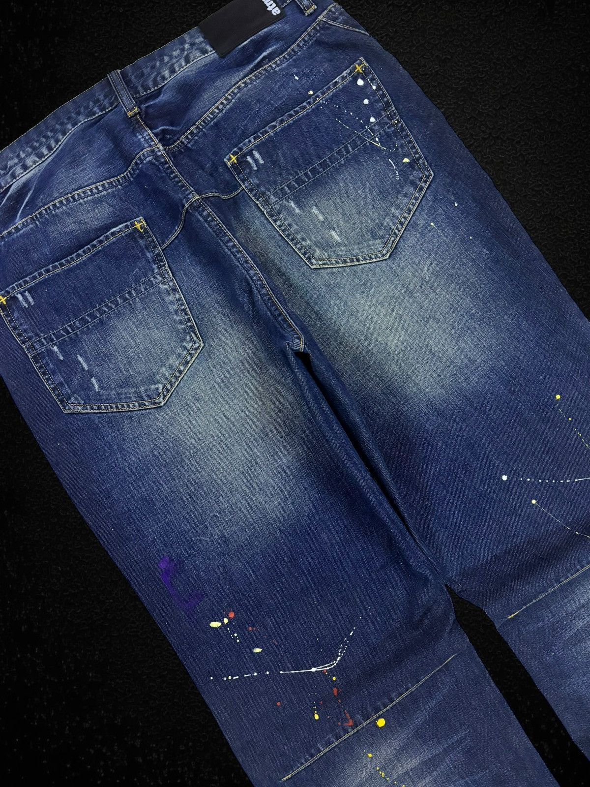 Number (N)ine FW13 Number (N)ine x ATMOS Paint Splatter Jeans Size US 34 / EU 50 - 7 Thumbnail