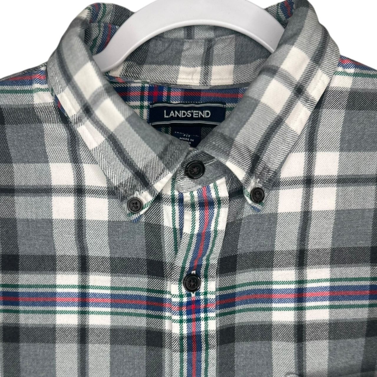 Lands' End Lands’ End Men’s L Plaid Button-Down Long Sleeve Shirt Size US L / EU 52-54 / 3 - 4 Thumbnail
