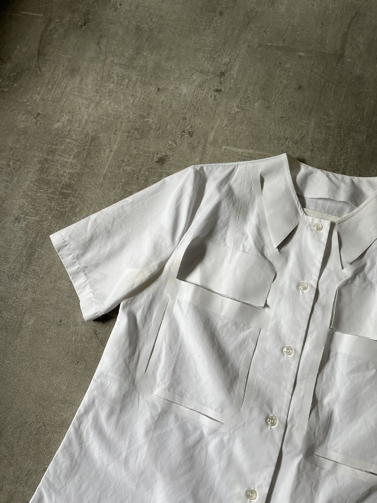 Maison Margiela Maison Margiela S/S 19 white shirt artisanal rare Size US M / EU 48-50 / 2 - 2 Thumbnail