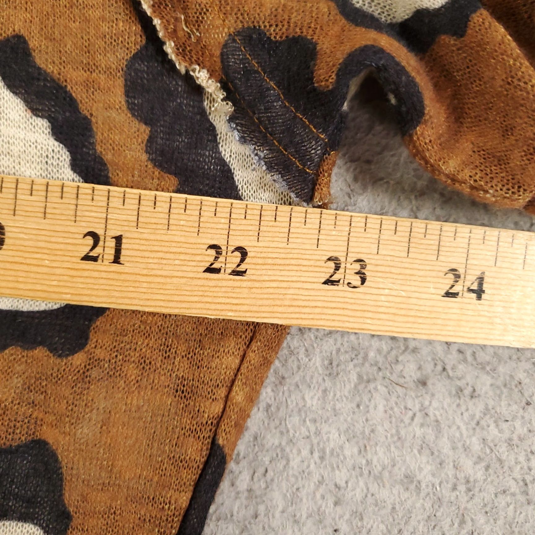B Sides UMGEE Blouse Women Small Brown White Leopard Print Slit Sides Size S / US 4 / IT 40 - 4 Thumbnail