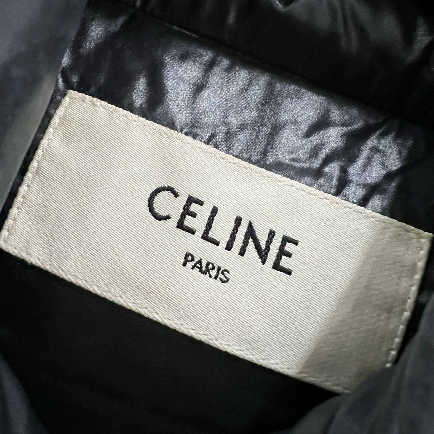 Celine Celine Black Small Logo Print Down Jacket Size US S / EU 44-46 / 1 - 3 Thumbnail