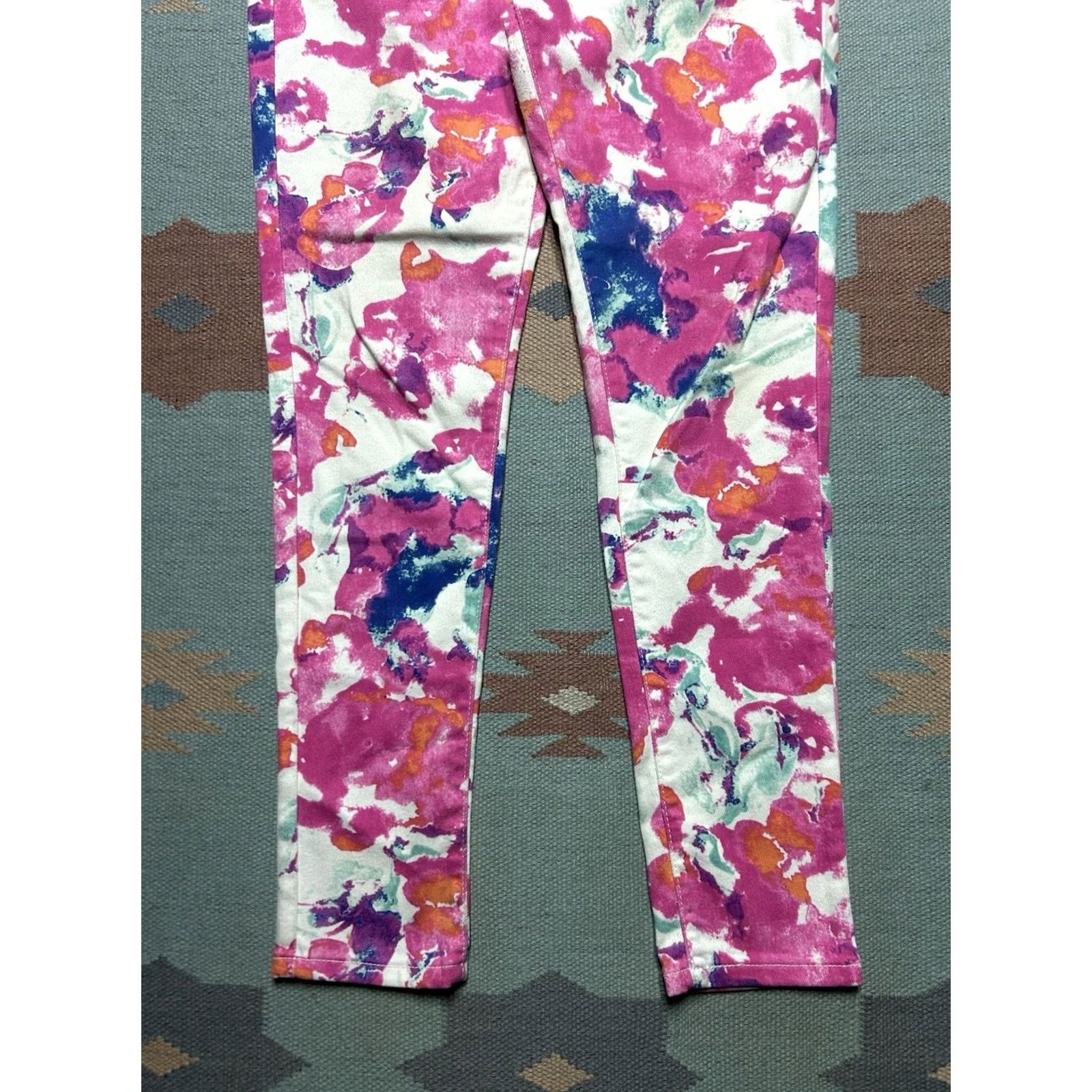 Levi's Levi's Women’s Slim Legging Skinny Stretch Jeans tie dye watercolor 32x30 Jeans Multicolor Slim Womens 32 Tie Dye Stretch Size 24" / US 00 / IT 34 - 2 Thumbnail