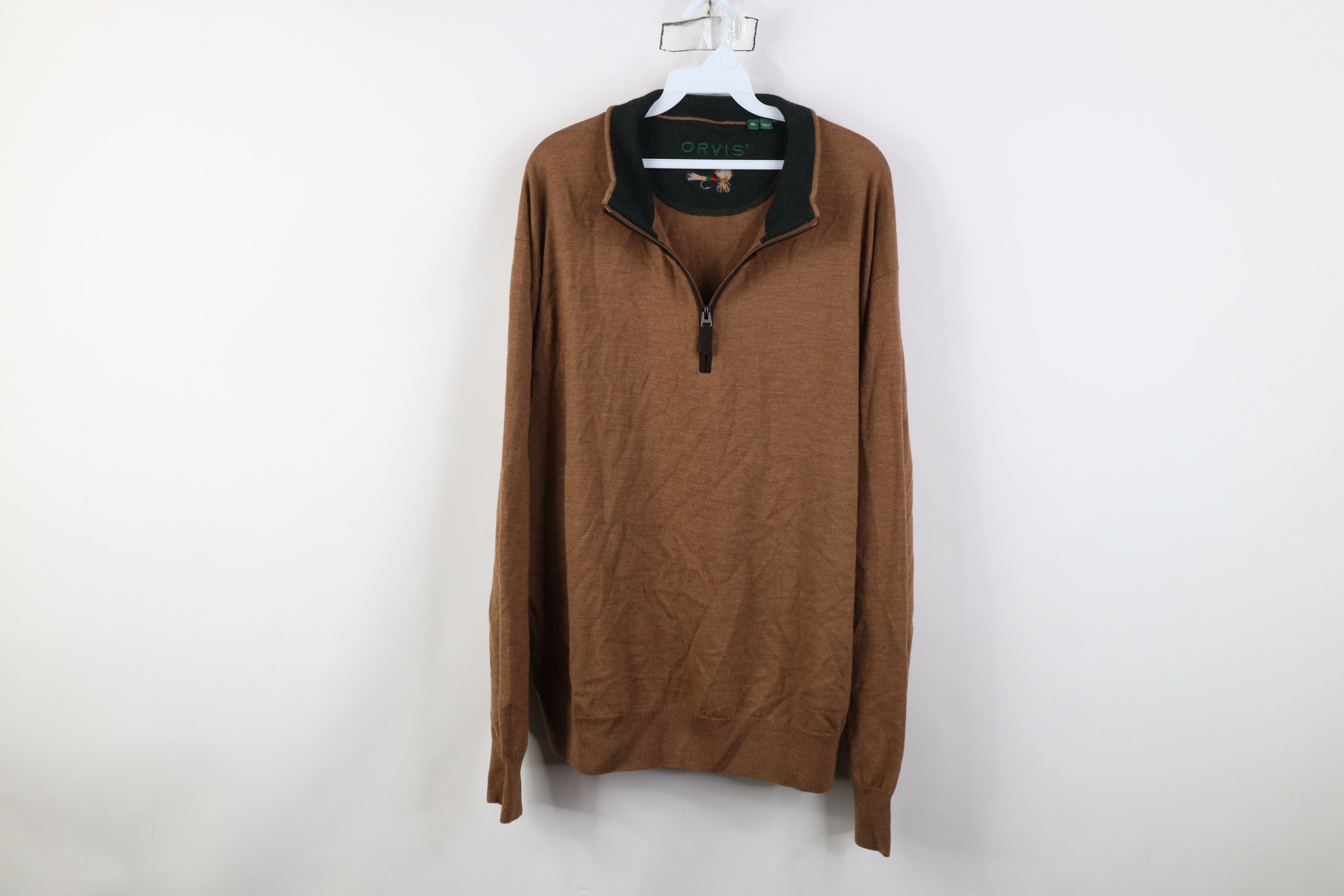 Orvis Vintage Orvis Merino Wool 1/4 Half Zip Pullover Sweater Size US XL / EU 56 / 4 - 1 Thumbnail