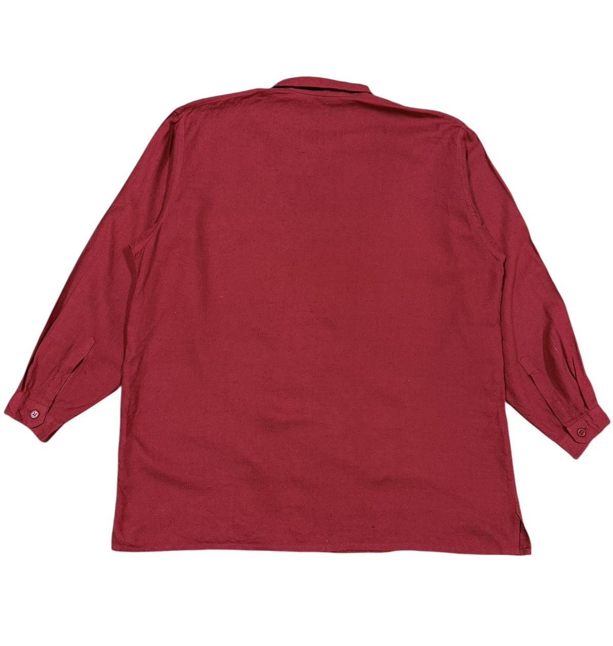 Yohji Yamamoto Vtg🔥80’s Workshop Yohji Yamamoto Cotton Linen Red Button Ups Size US XL / EU 56 / 4 - 2 Thumbnail