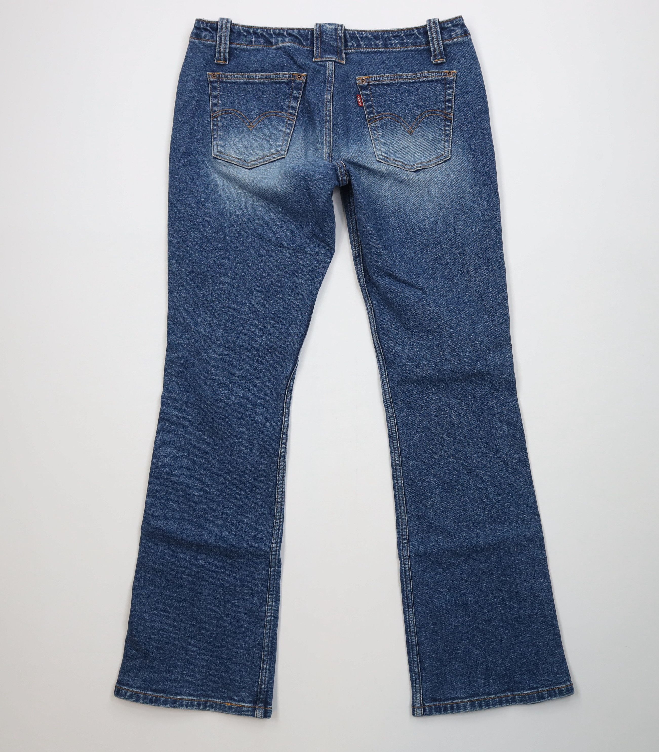 Levi's Vintage Y2K 2002 Levis 520 Low Stretch Flared Wide Leg Jeans Size 32" / US 10 / IT 46 - 8 Thumbnail
