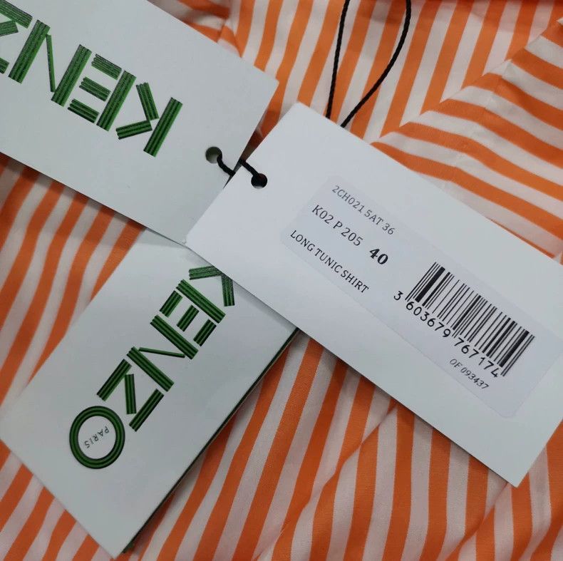 Kenzo KENZO Cotton casual striped long sleeve shirt Size XS / US 0-2 / IT 36-38 - 4 Thumbnail