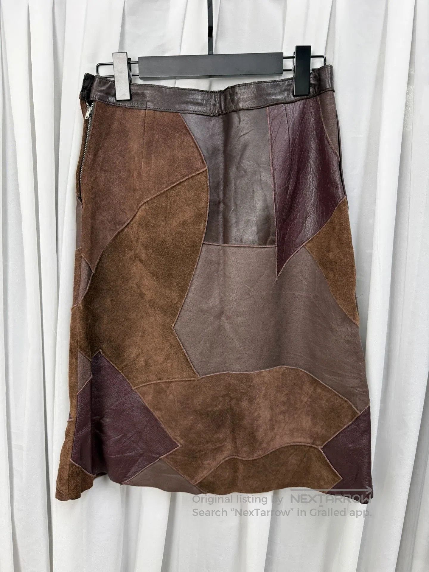 Comme des Garcons Comme des Garçons 02AW Leather Patchwork Skirt. Size 28" / US 6 / IT 42 - 7 Thumbnail