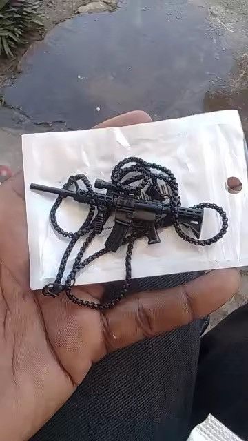 Jewelry Machine Gun Pendant Necklace Size ONE SIZE - 4 Thumbnail