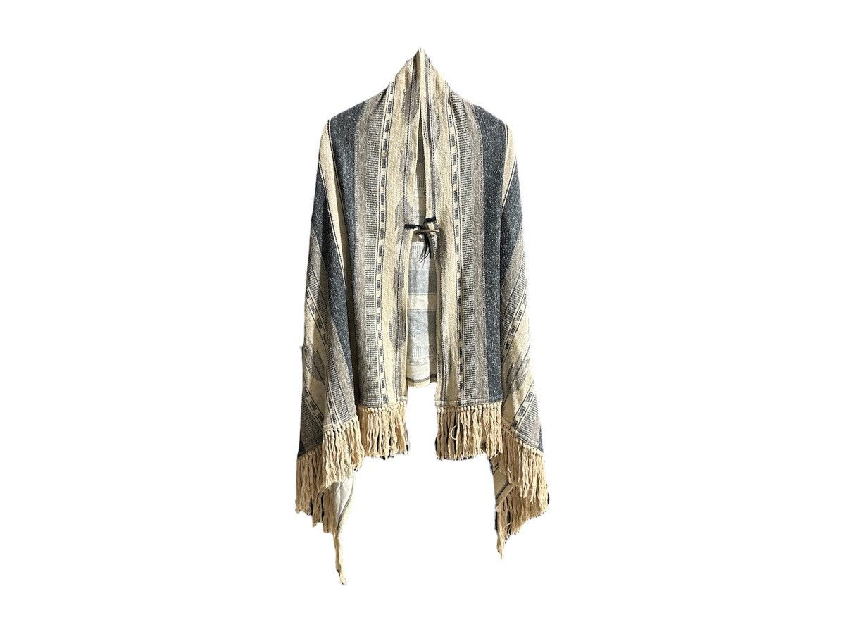GOA 🔥Y2K Archived Goa Stole Fringed Ethnic Capes Frayed Scarf Size US XL / EU 56 / 4 - 1 Thumbnail