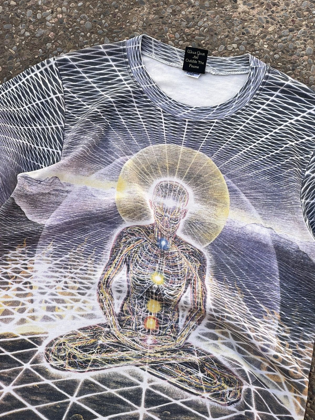 Vintage 90’s Crystal Tara Alex Grey Psychedelic Art Tee Size US M / EU 48-50 / 2 - 2 Thumbnail