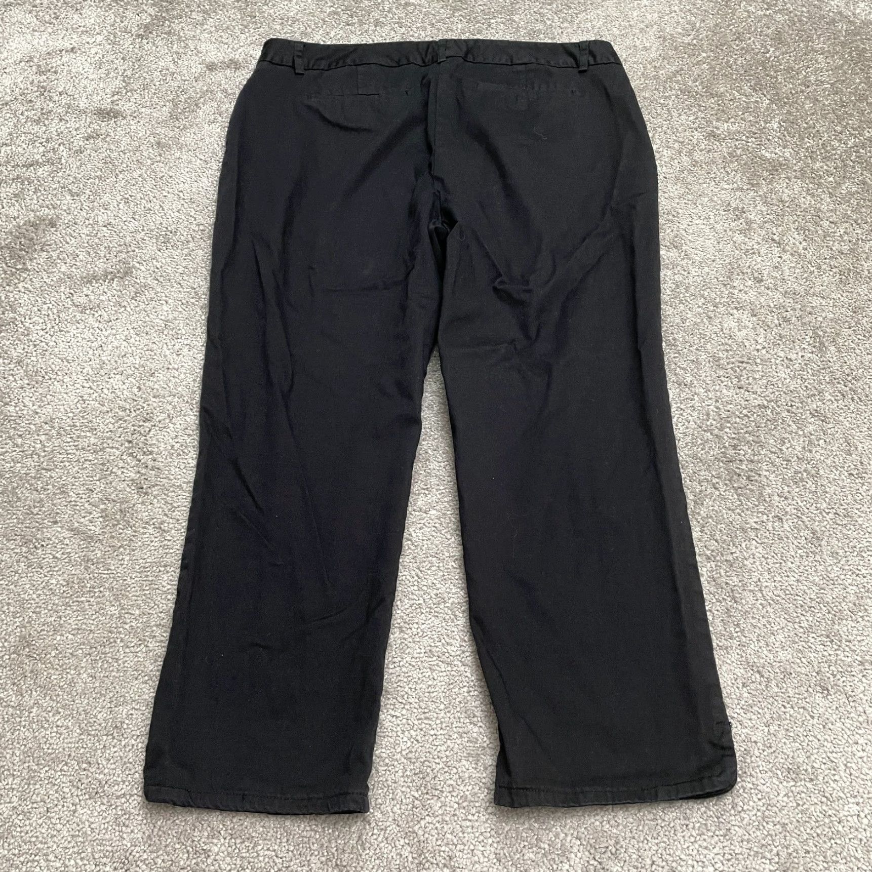 Van Heusen Van Heusen Pants Cropped 10 Black Mid Rise Cotton 34x23 Stretch Extensible Women Size 32" / US 10 / IT 46 - 2 Thumbnail