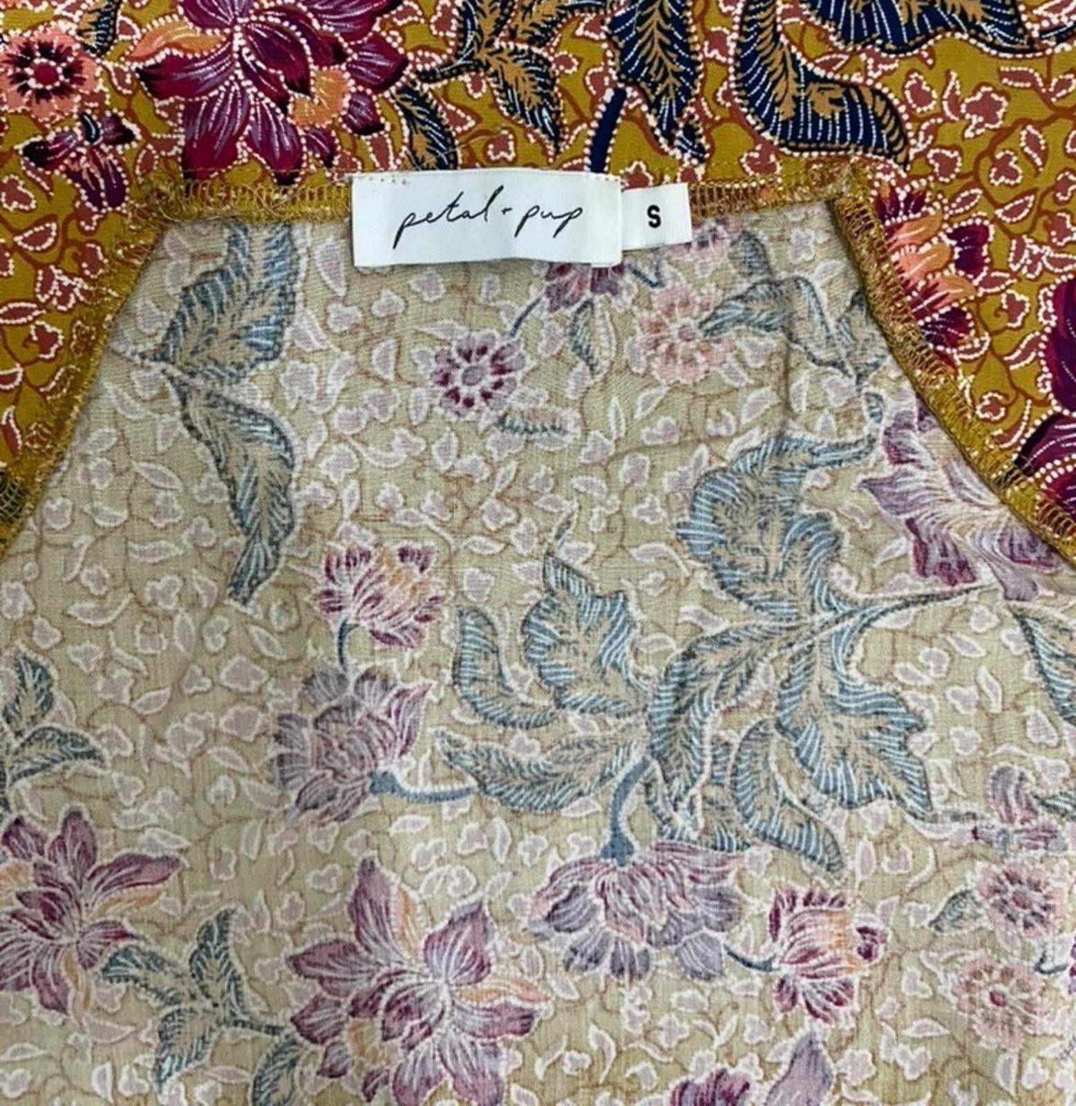 Other PETAL & PUP Flowy Floral Top in Mustard Yellow (SMALL) Size S / US 4 / IT 40 - 6 Thumbnail