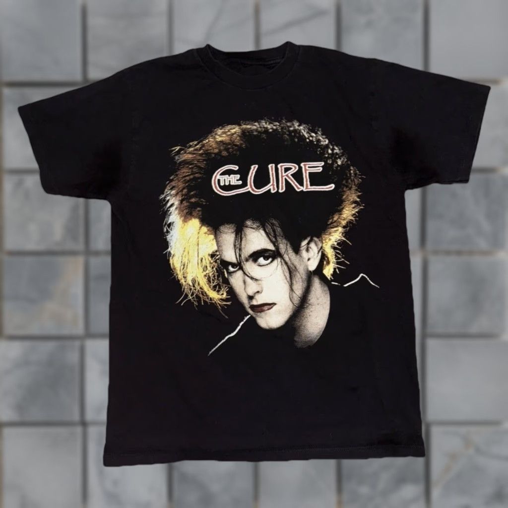 Vintage VINTAGE The Cure Band T-Shirt Robert Smith Portrait Black Medium Mens T-Shirt Size US M / EU 48-50 / 2 - 1 Thumbnail