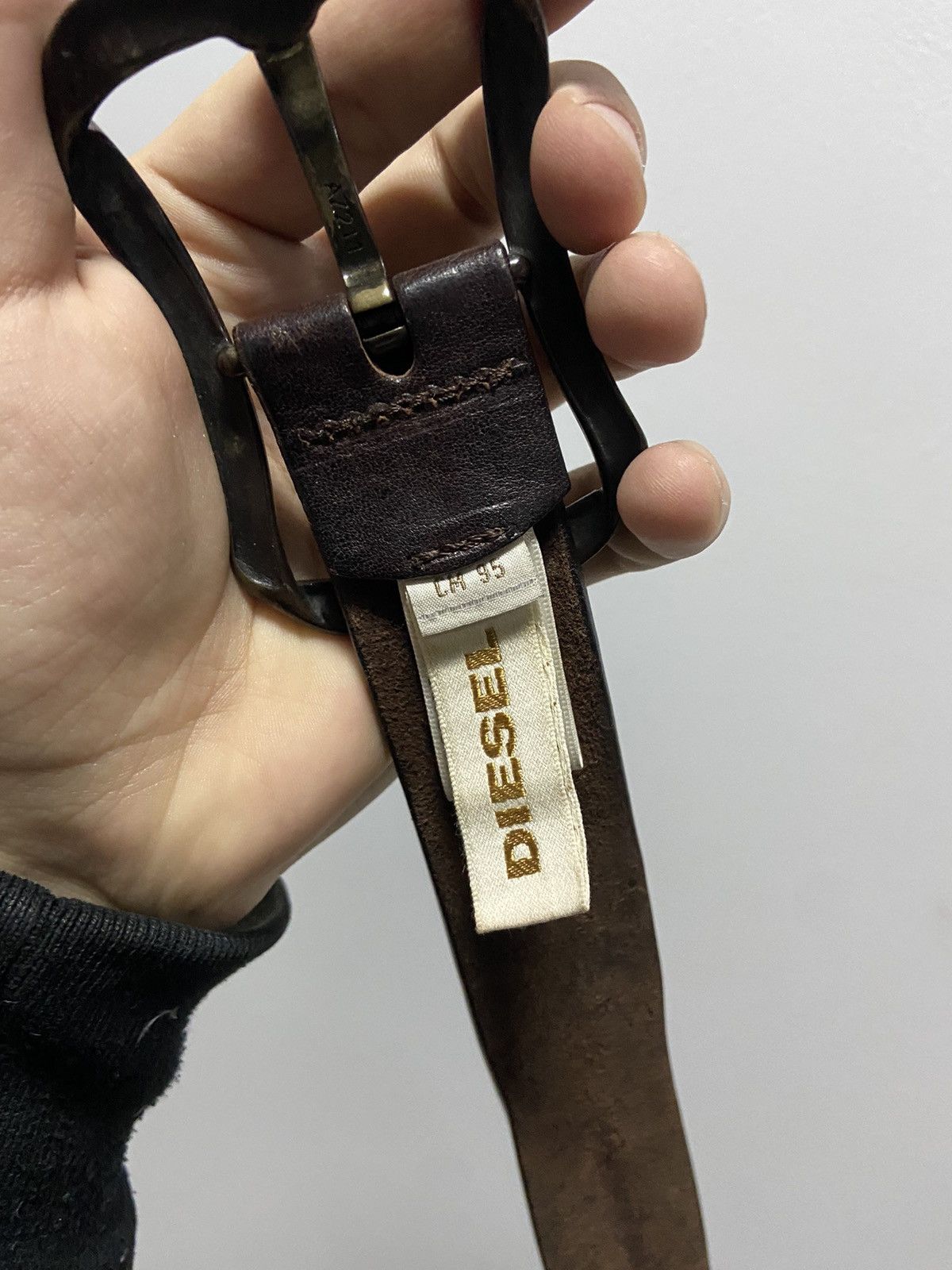 Diesel × Vintage Diesel belt leather vintage made in Italy avant Garde Size ONE SIZE - 6 Thumbnail