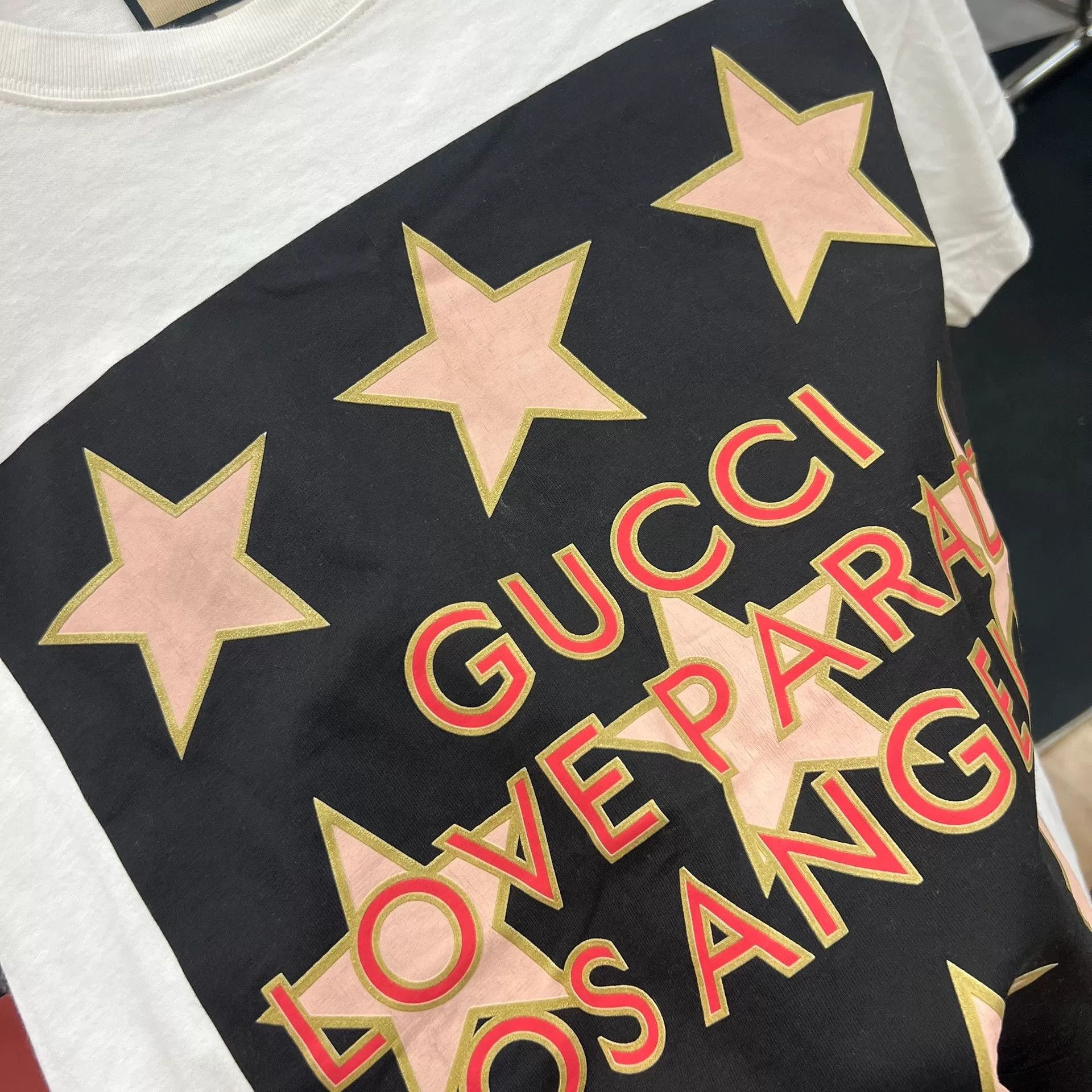 Gucci Gucci Star Letter Print Short Sleeve Size US M / EU 48-50 / 2 - 2 Thumbnail