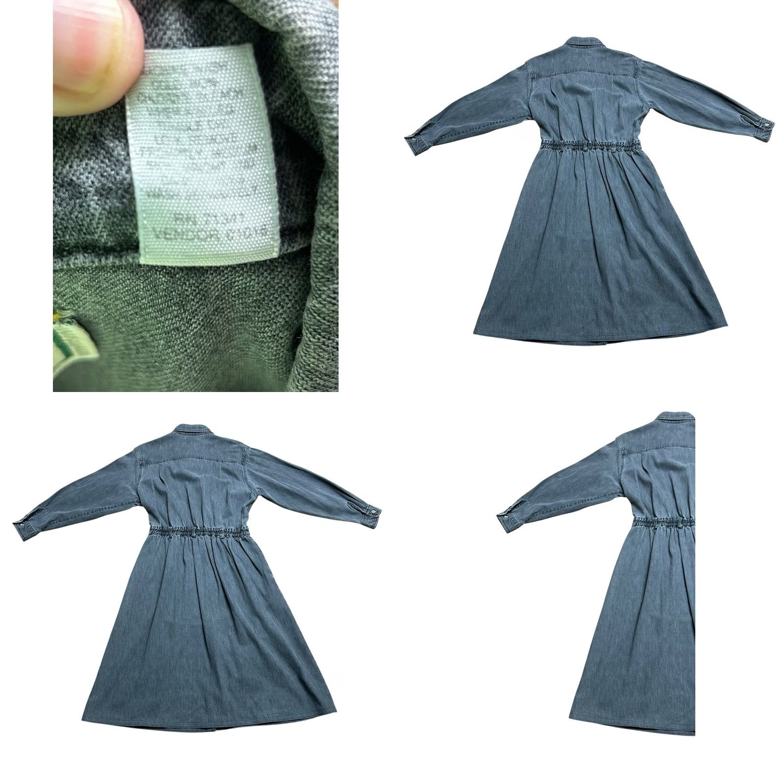 Vintage VINTAGE L.L. BEAN womens Dress Denim Long Sleeve Button Front Black 14P Petite Size XL / US 12-14 / IT 48-50 - 9 Thumbnail