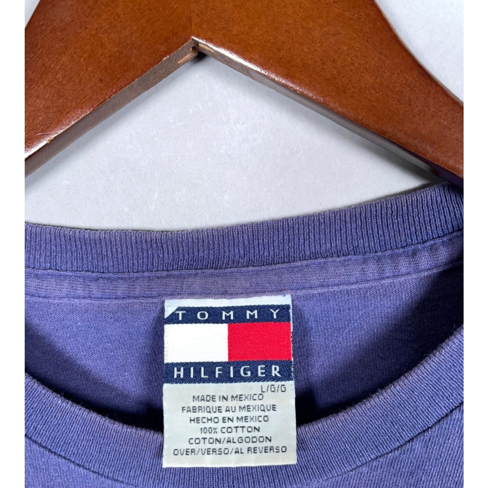 Tommy Hilfiger VINTAGE Tommy Hilfiger Logo T-Shirt Adult Large Blue 90s Retro Graphic Print Mens Size US L / EU 52-54 / 3 - 4 Thumbnail