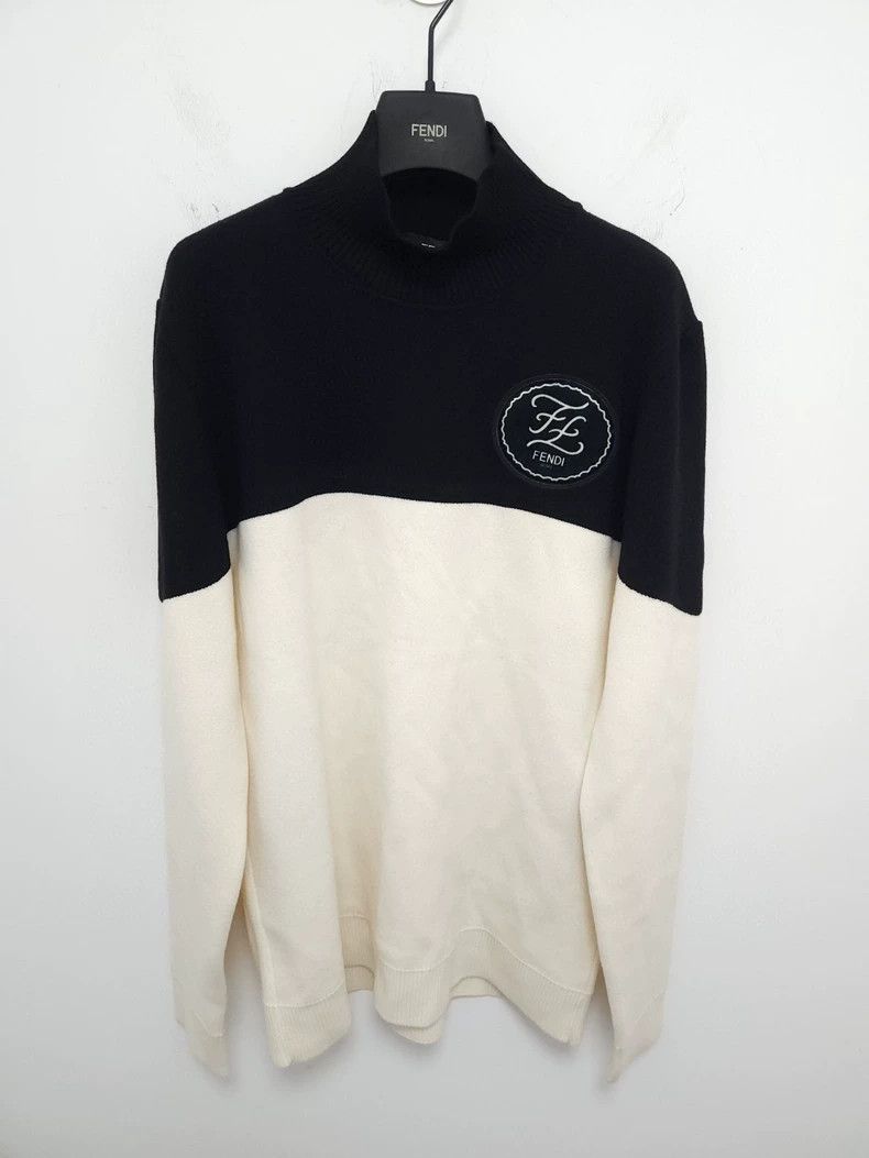 Fendi Fendi High Neck Wool Sweater Jacket Size US M / EU 48-50 / 2 - 2 Thumbnail