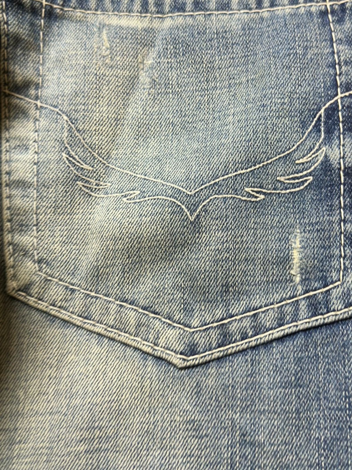 Romeo Gigli Vintage Rodeo Crown Flare Mudwash Ripped Distressed Denim Size US 29 - 6 Thumbnail