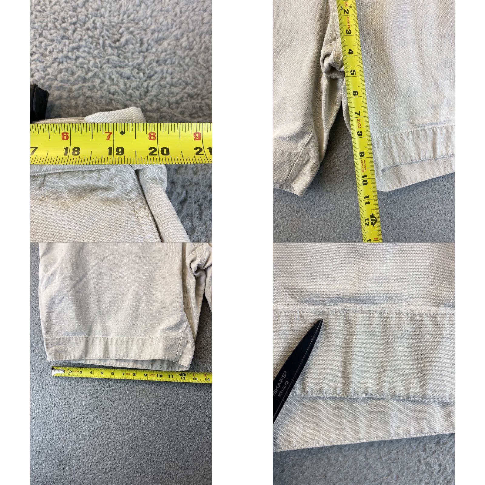 Vintage Columbia Men’s Chino Shorts - 40x10 Tan Cotton, Flat Front, Regular Fit, 10" Inseam, Breathable, Casual, Outdoor Size US 40 / EU 56 - 8 Thumbnail