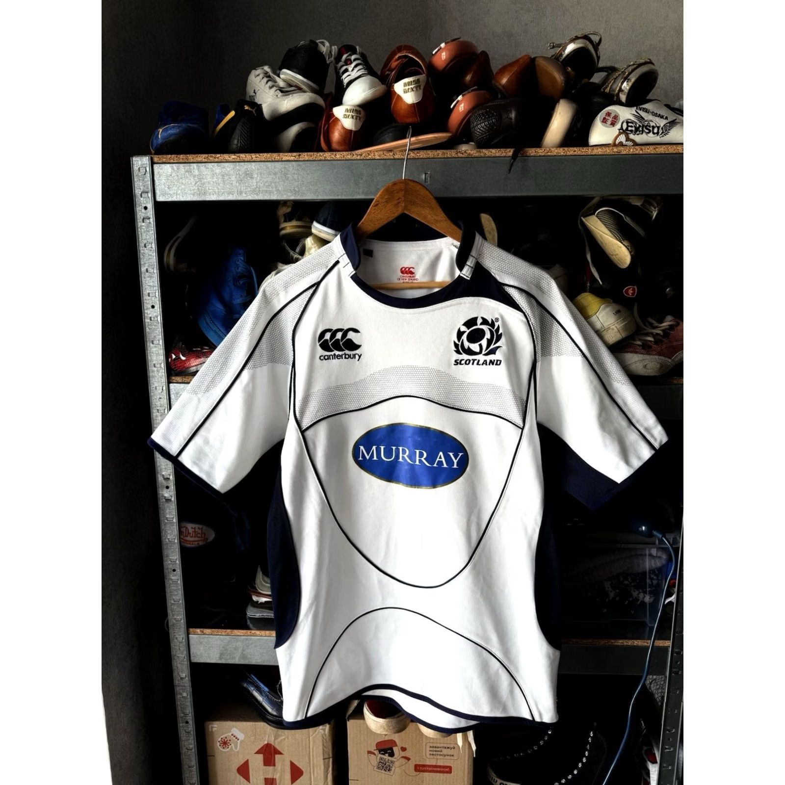 Vintage SCOTLAND RUGBY Canterbury 2007 2008 White Men’s M Shirt Jersey Rugby Jersey 90s Sports Size US M / EU 48-50 / 2 - 2 Thumbnail