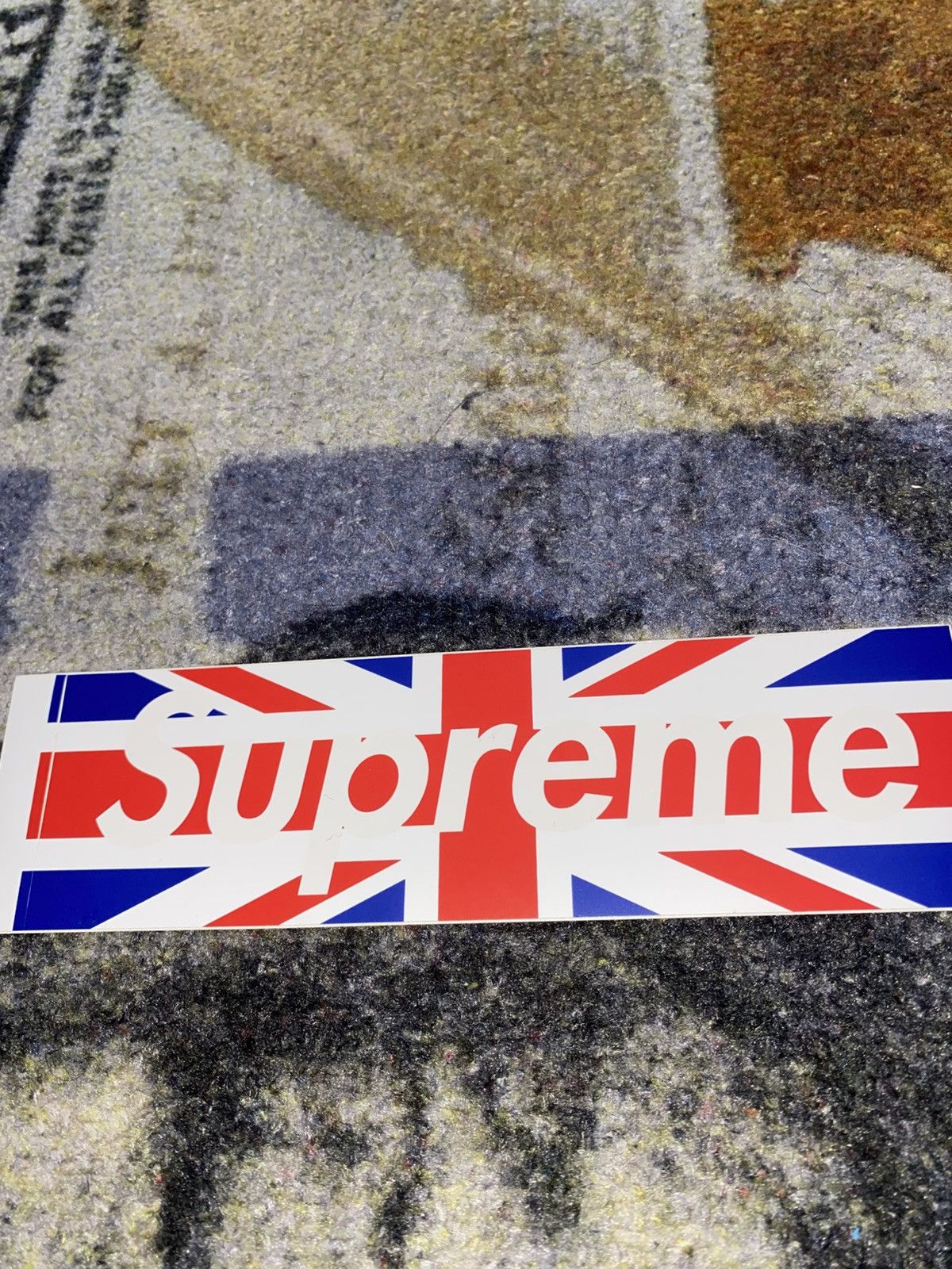 Supreme Supreme UK 🇬🇧 Union Jack Box Logo Sticker Size ONE SIZE - 2 Thumbnail