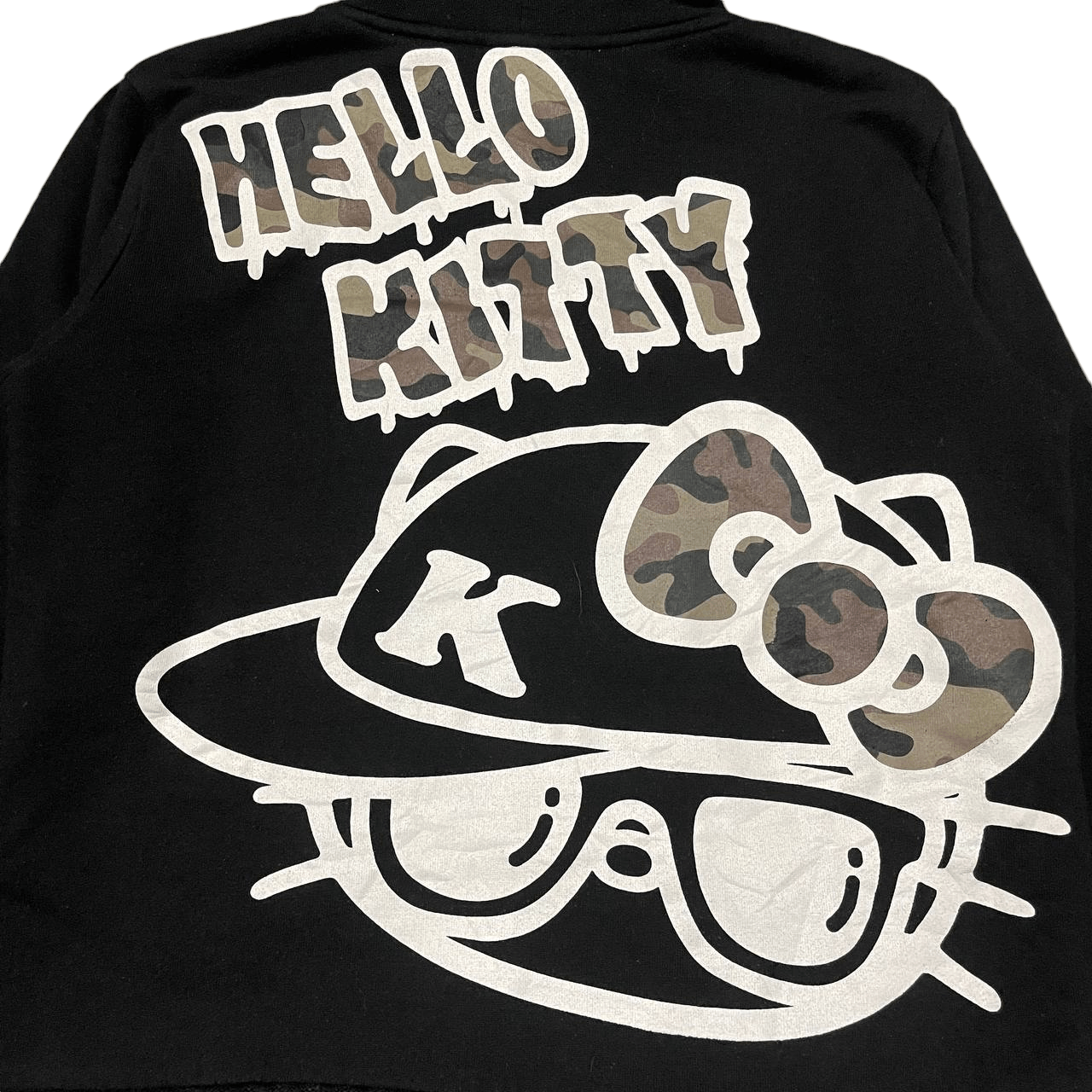 Anime Vintage Hello Kitty Camo Zipper Hoodie Size US L / EU 52-54 / 3 - 2 Thumbnail