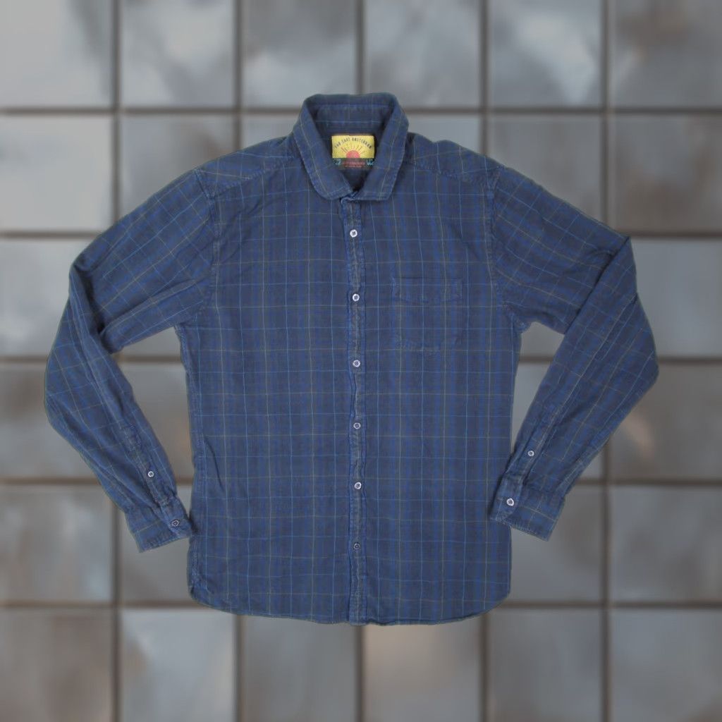 Scotch & Soda VINTAGE Scotch & Soda Men's Check Shirt Large Blue Long Sleeve Casual Business Travel Cotton Twill Slim Fit Size US L / EU 52-54 / 3 - 1 Thumbnail