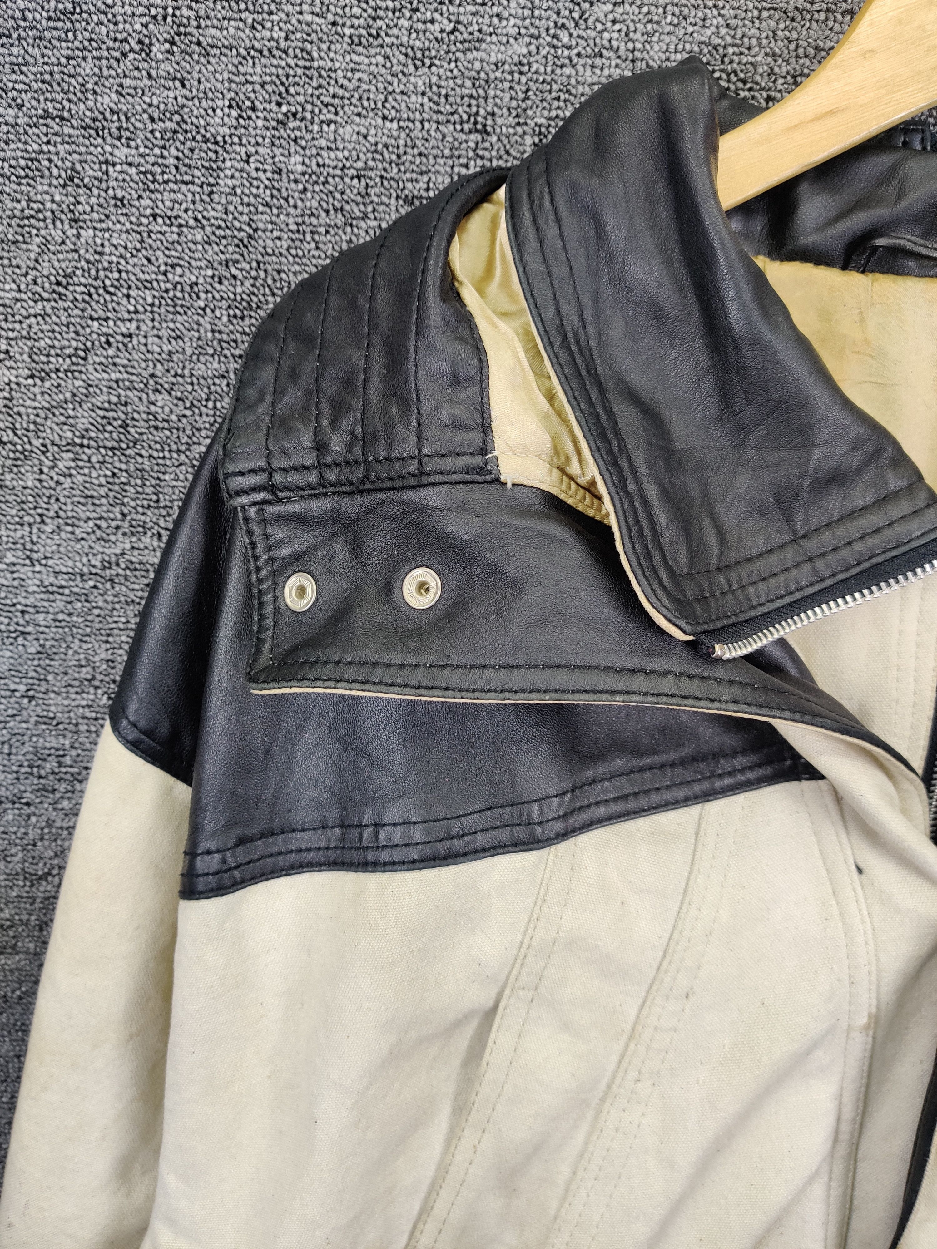 Designer Vintage Via Nuova Pelle Tactical Leather Jacket Size US XL / EU 56 / 4 - 6 Thumbnail