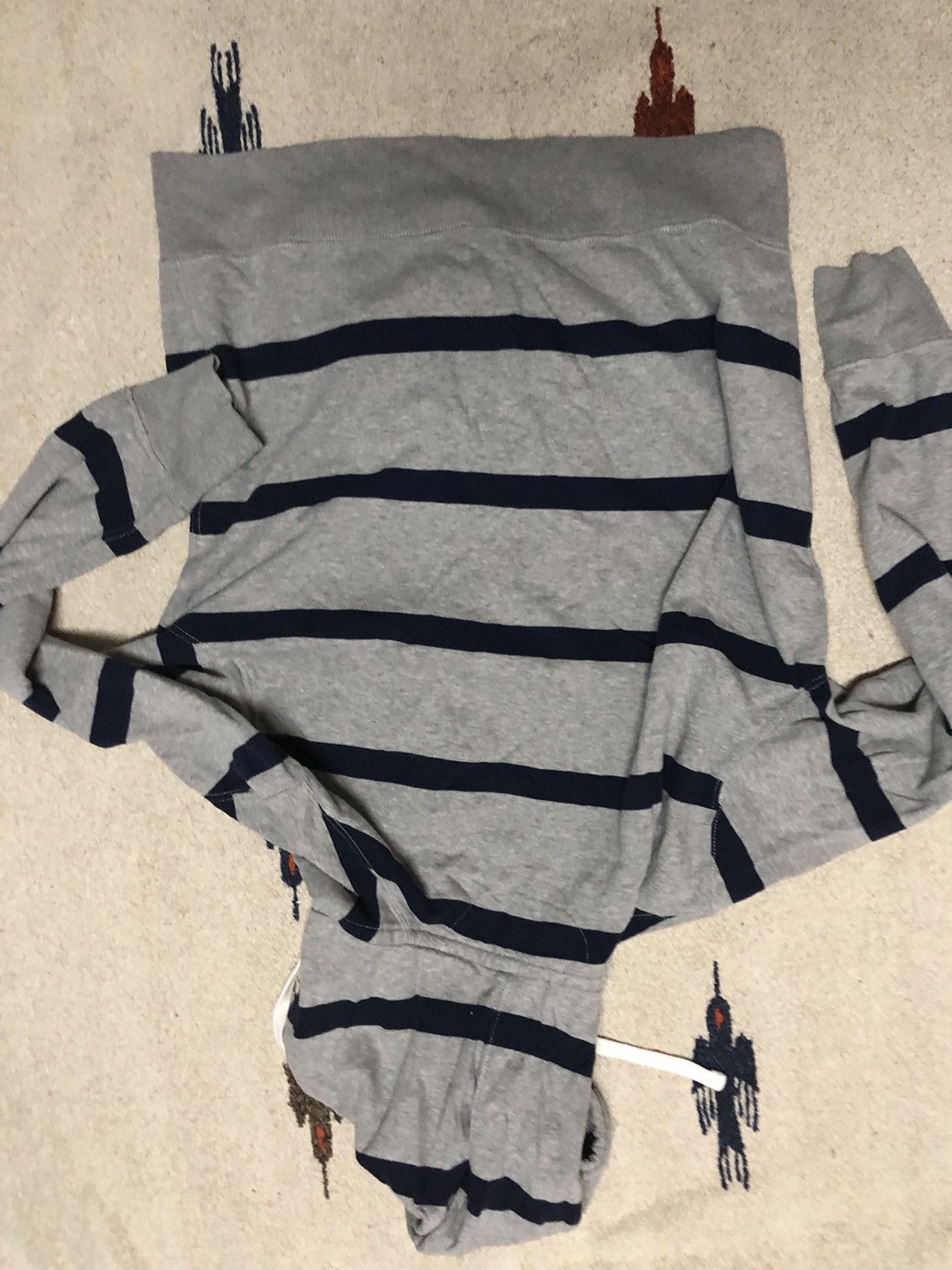 Polo Ralph Lauren × Ralph Lauren × Vintage Ralph Lauren striped Rugby Polo White Oversized Hoodie Size US L / EU 52-54 / 3 - 2 Thumbnail