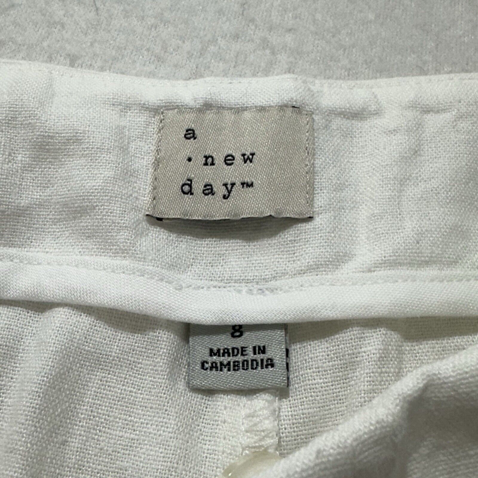 Other A New Day 8 High Rise Linen Blend Tapered Ankle Pants White Size 30" / US 8 / IT 44 - 5 Thumbnail