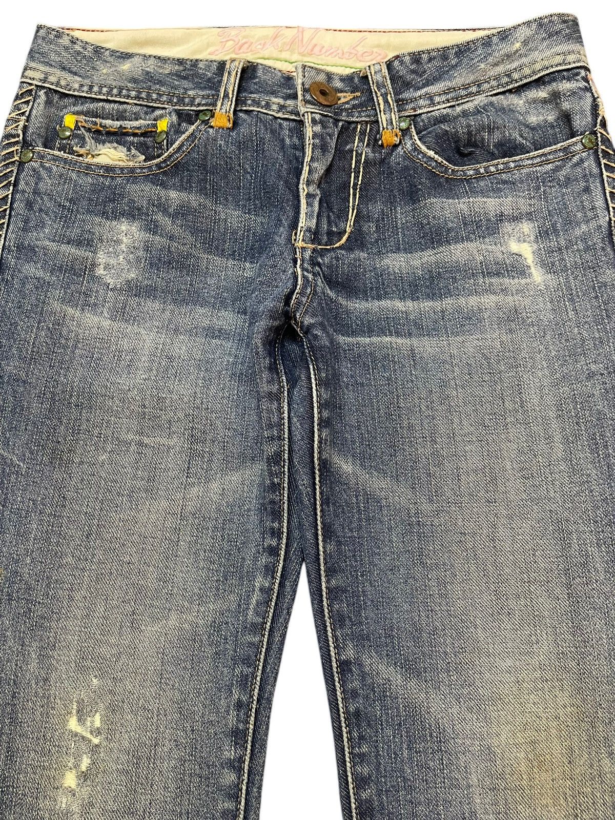 If Six Was Nine Vintage Japanese Brand Blue Faded Wash Style Flare Jeans Size US 28 / EU 44 - 3 Thumbnail