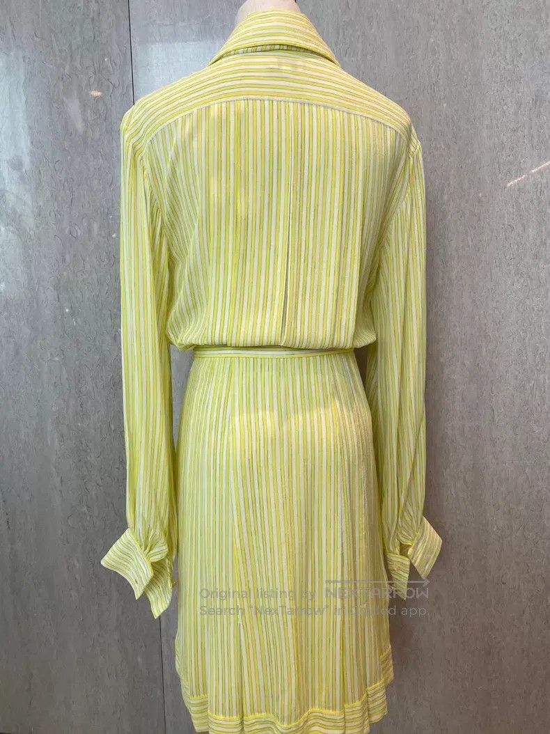Chanel Chanel Lemon yellow striped dress Size XXS / US 00 / IT 34 - 7 Thumbnail