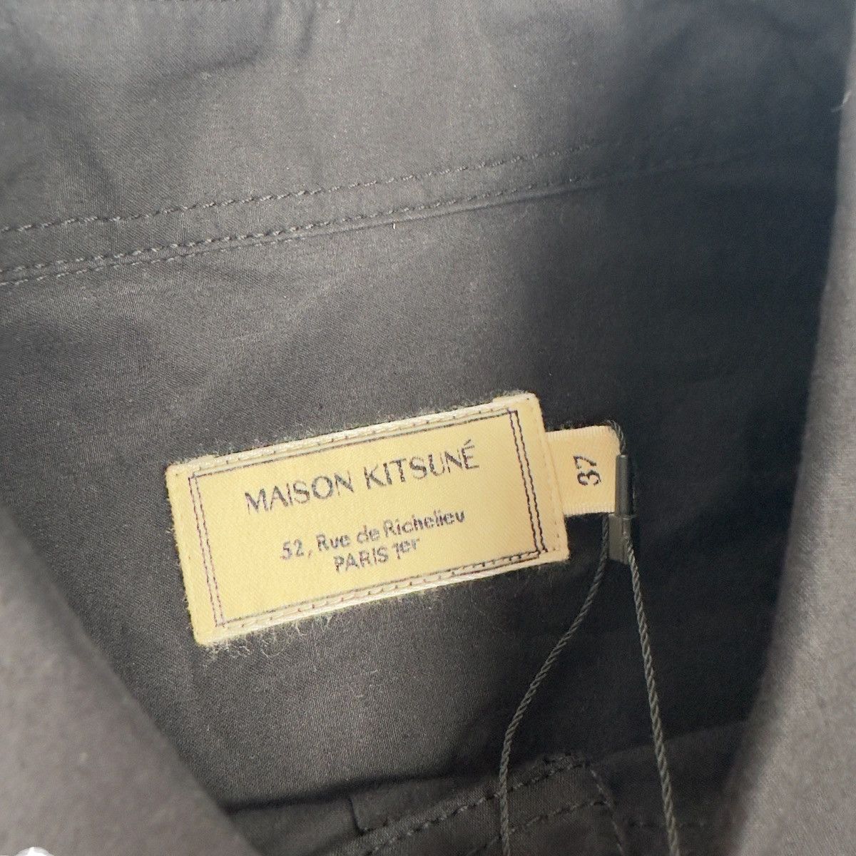 Maison Kitsune Maison Kitsune Paris Mens Black Button Down Shirt Small Size US S / EU 44-46 / 1 - 4 Thumbnail