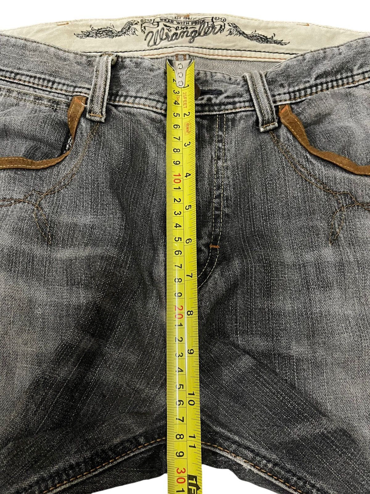 Wrangler Vintage 90s Wrangler Faded Wash Distressed Wide Leg Jeans Size US 34 / EU 50 - 16 Thumbnail