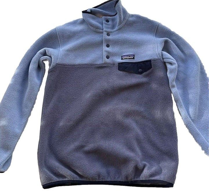 Patagonia × Vintage Patagonia Men's Synchilla Vtg Snap Fleece Jacket Blue Sz XXS Size US XXS / EU 40 - 1 Thumbnail
