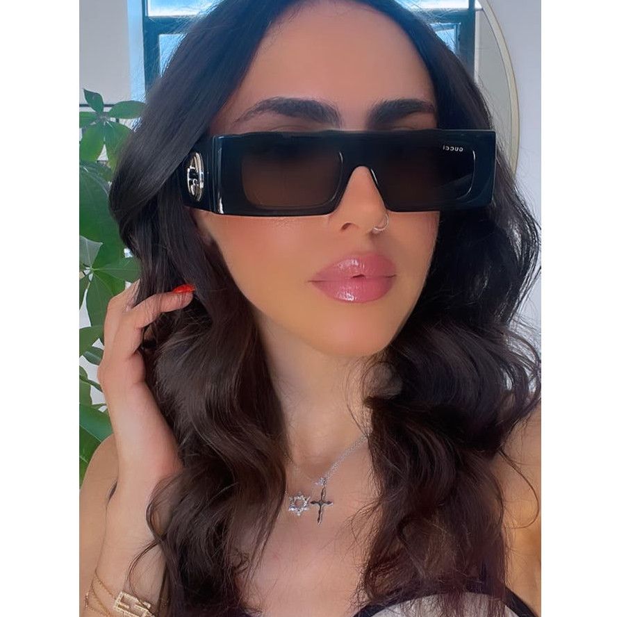 image of New Gucci Gg1646S Black Logo Sunglasses, Women's
