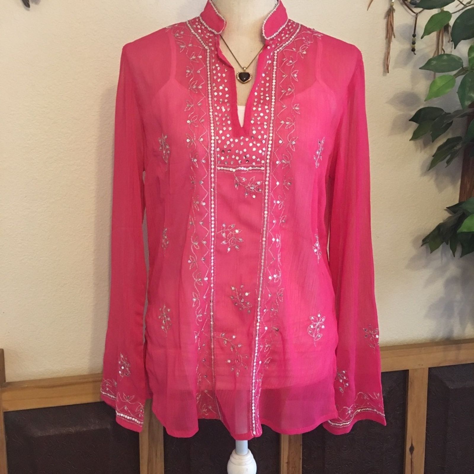 Other Metro Style embellished summer tunic top NWT 10 Size L / US 10 / IT 46 - 1 Thumbnail