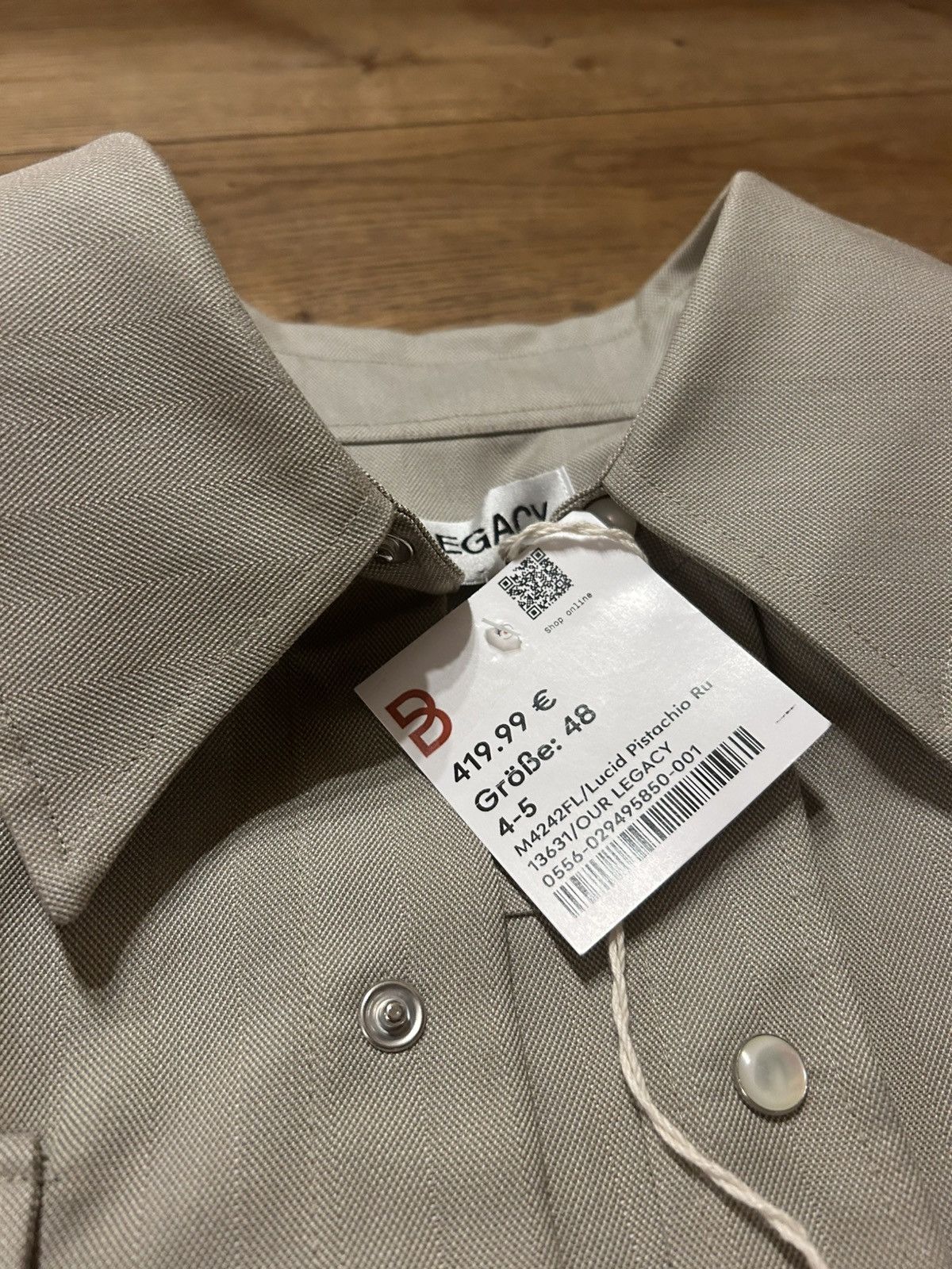 Our Legacy Our Legacy Frontier Shirt Lucid Pistachio Rural Wool Size US L / EU 52-54 / 3 - 4 Thumbnail
