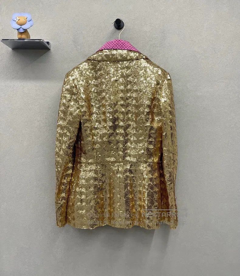 Chanel Chanel Gold sequin jacket Size XXS / US 00 / IT 34 - 2 Thumbnail