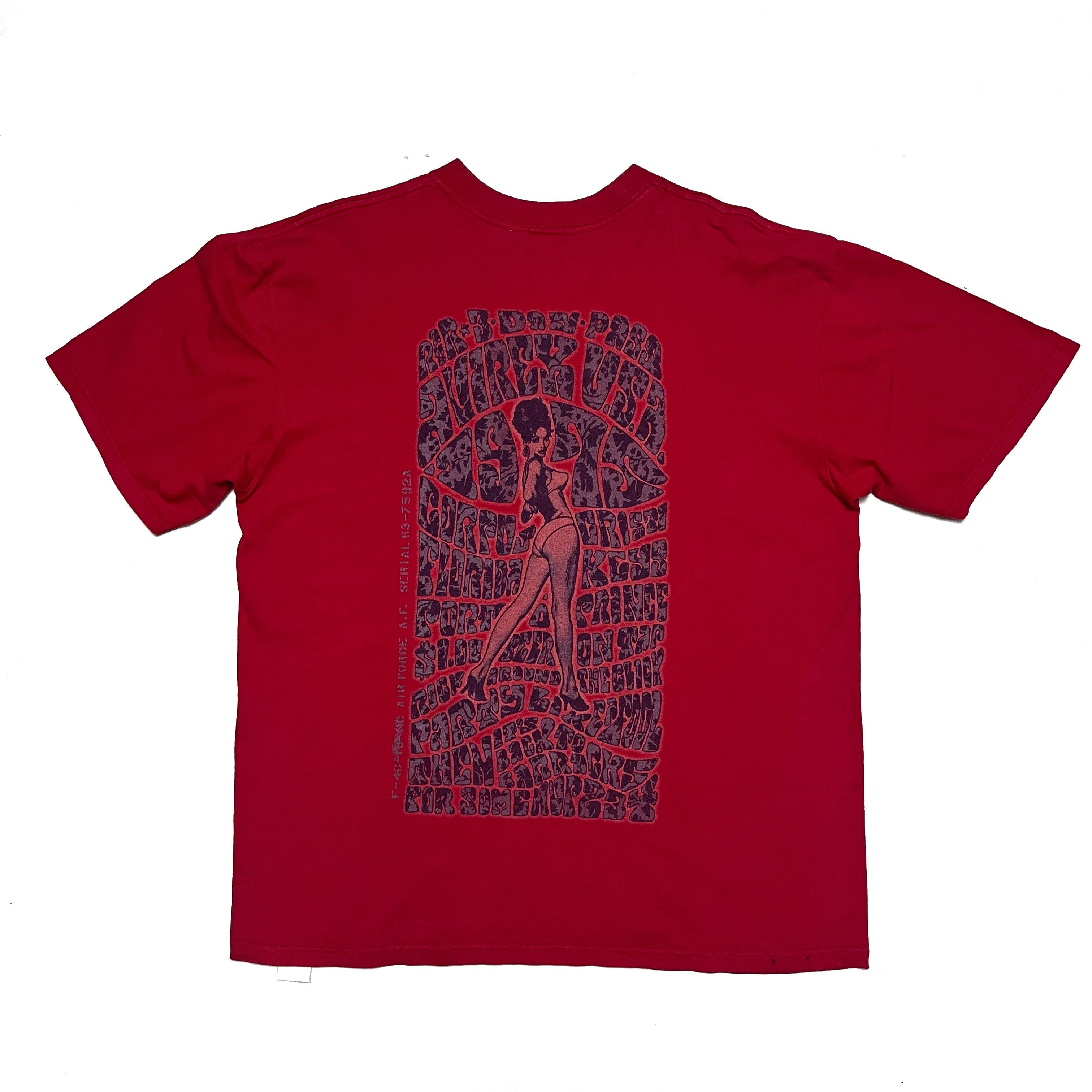 image of America x Avirex Tee in Red, Men's (Size Large)