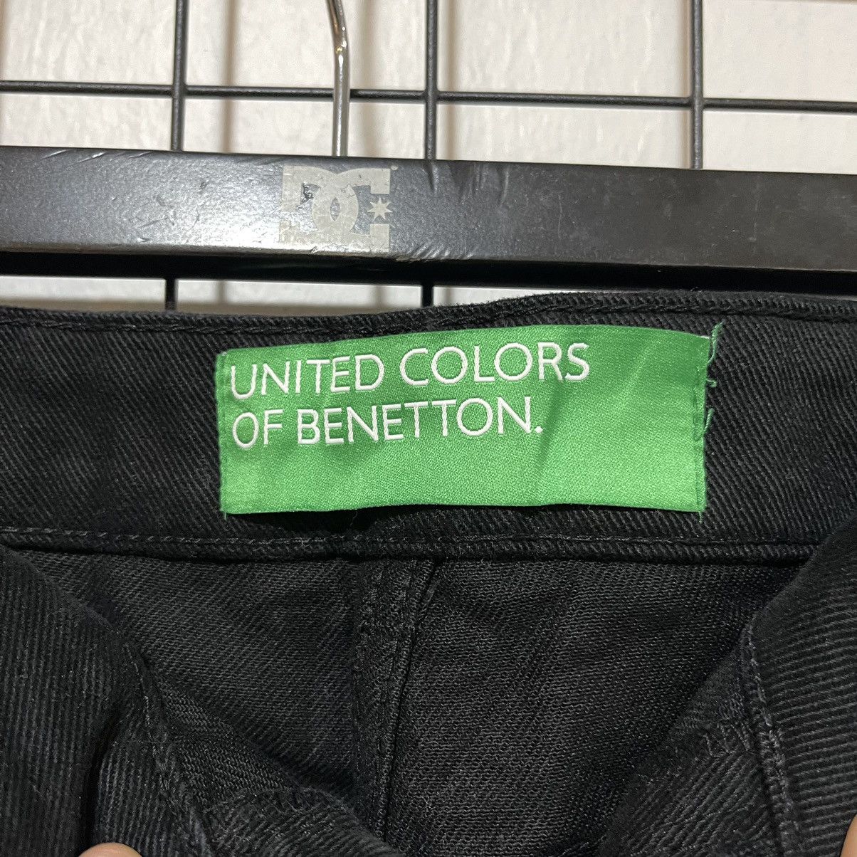 United Colors Of Benetton United Colors of Benetton Wide-Leg Frayed Black Jeans Size US 31 - 7 Thumbnail
