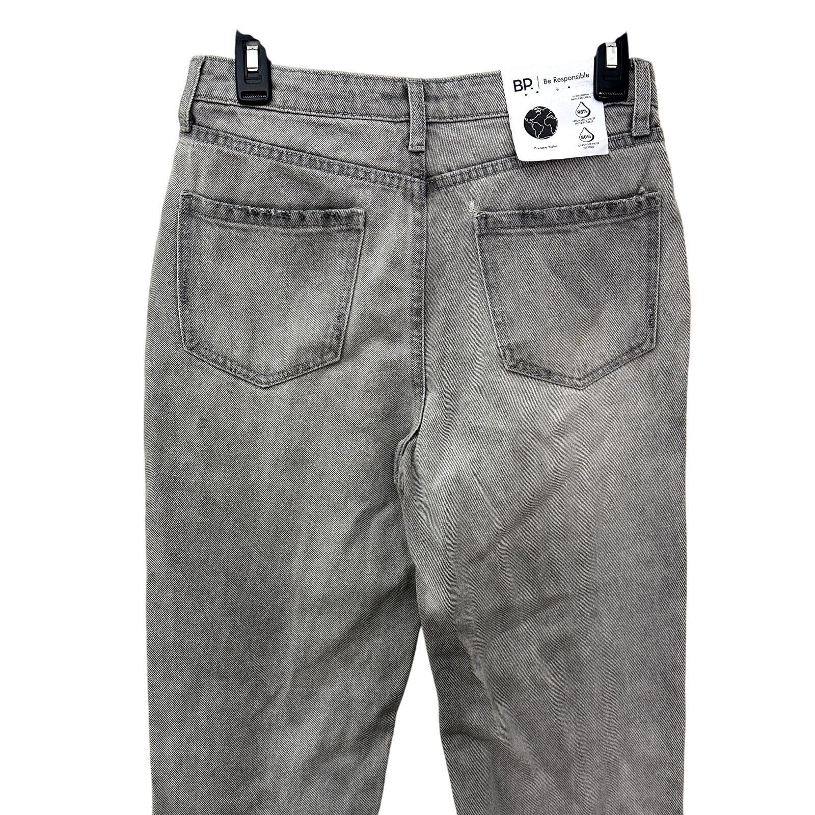BP. BP. Jeans "Be Responsible" High Waist Distressed Gray 29 NWT Size 29" - 6 Thumbnail