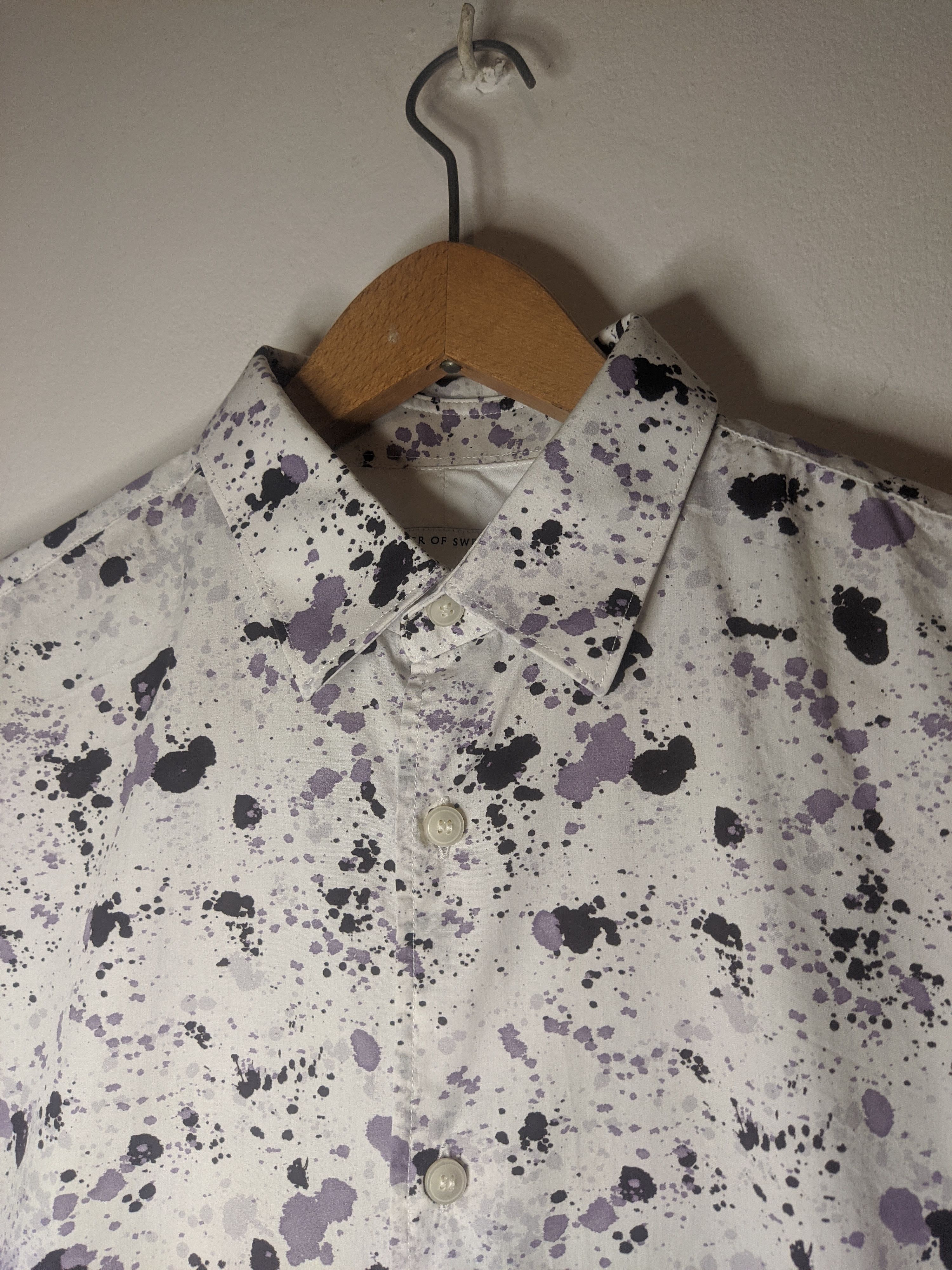 Tiger of Sweden Tiger of Sweden Farrell 4 Slim Fit Printed Shirt White Size US M / EU 48-50 / 2 - 4 Thumbnail