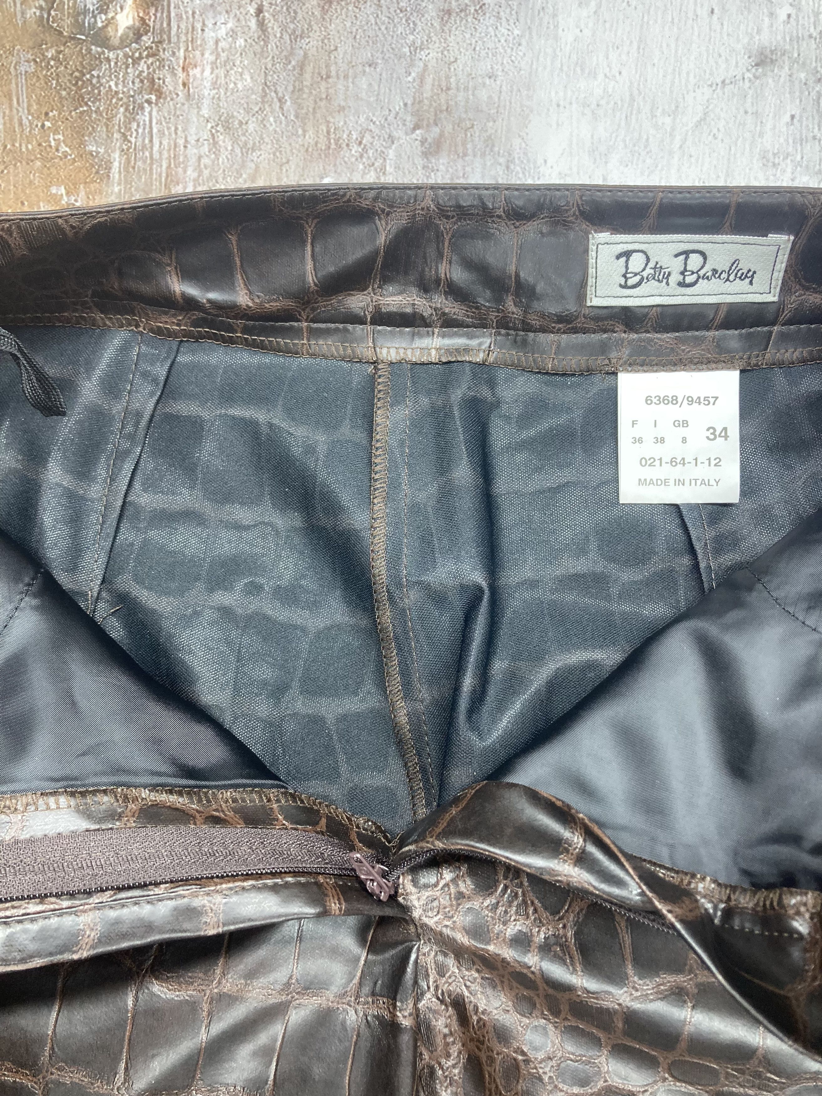 Designer Vintage Pants Betty Barclay Snake Print Women’s Size 34 Size 34" / US 12 / IT 48 - 8 Thumbnail