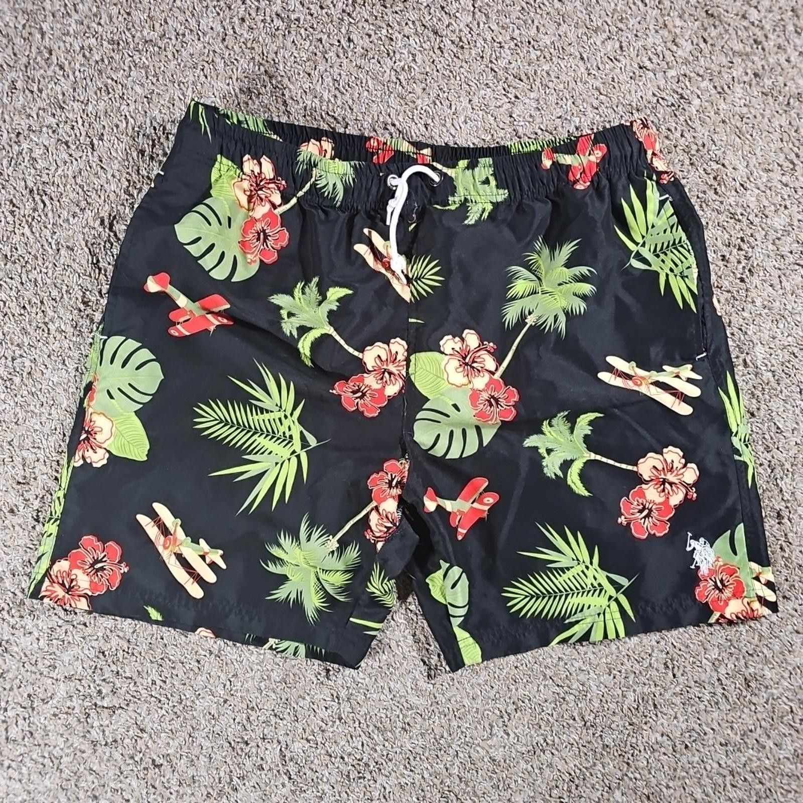 U.S. Polo Assn. Mens U.S POLO ASSN Floral Planes Swim Trunks Board Shorts XL Size US 36 / EU 52 - 1 Thumbnail