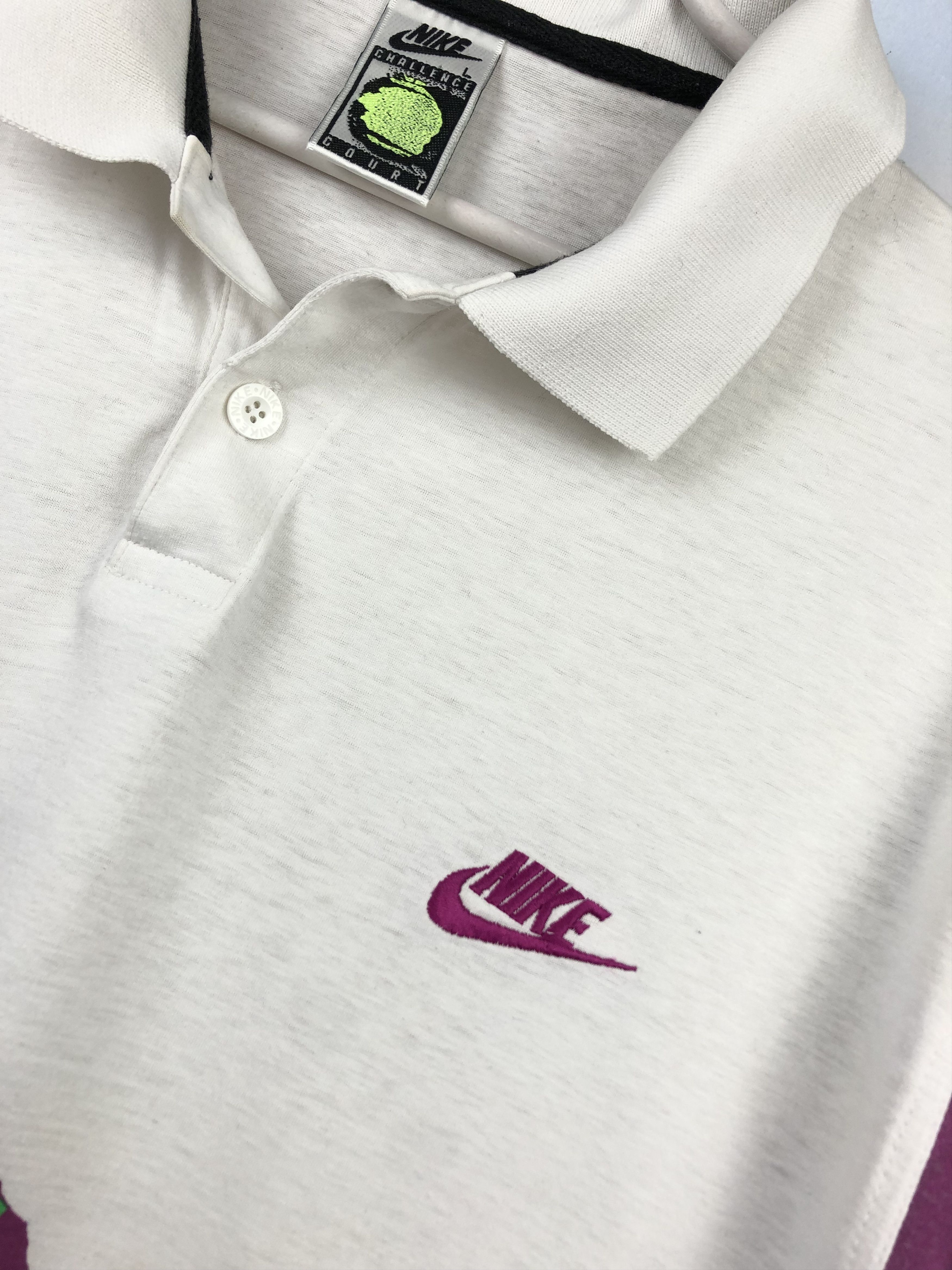 Nike × Vintage Vintage 90's Nike Court Andre Agassi Tennis Shirt Jersey Size US L / EU 52-54 / 3 - 7 Thumbnail