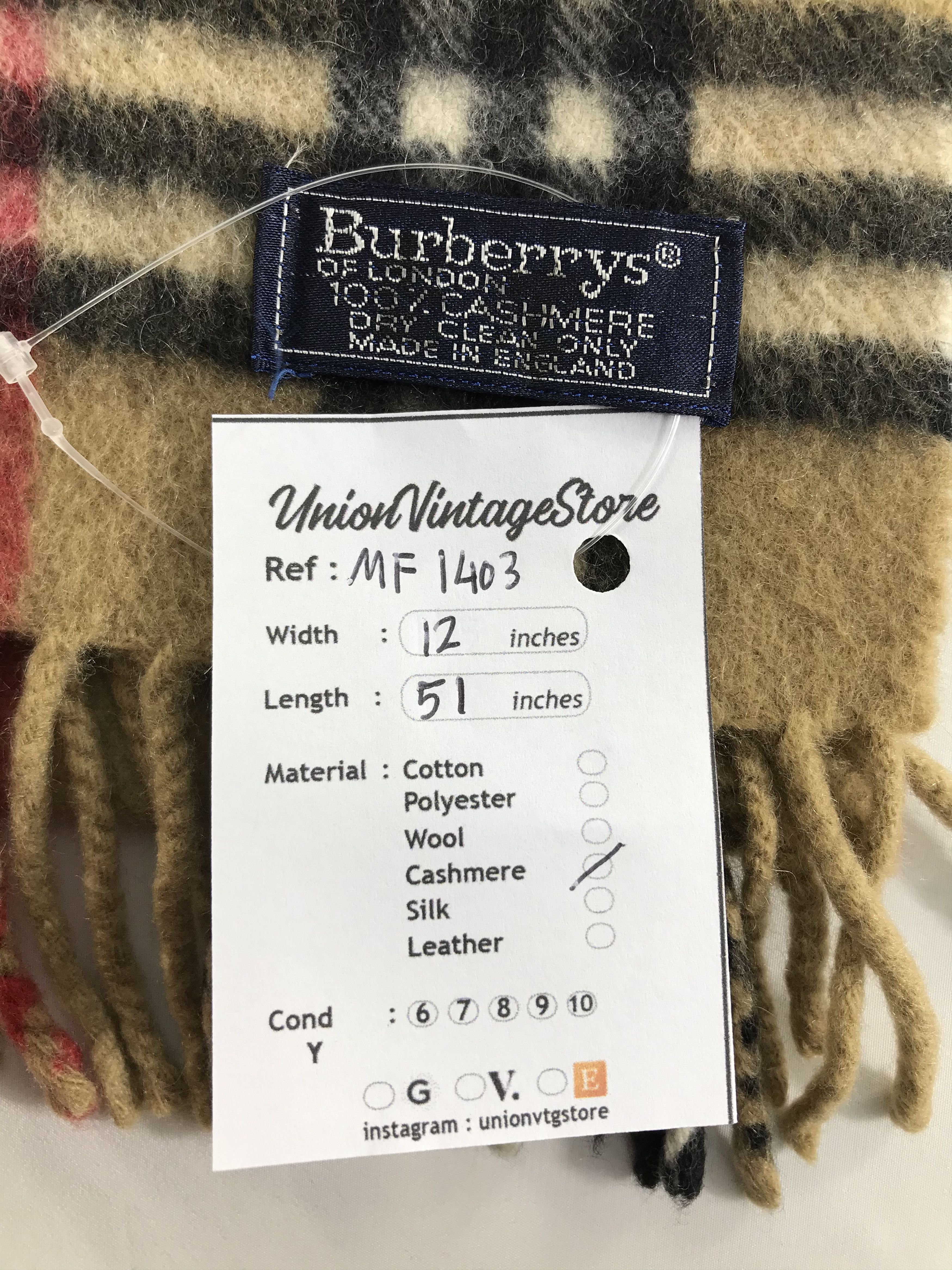 Burberry Vintage Burberry Scarf/Muffler/Neckwear MF1403 Size ONE SIZE - 4 Thumbnail
