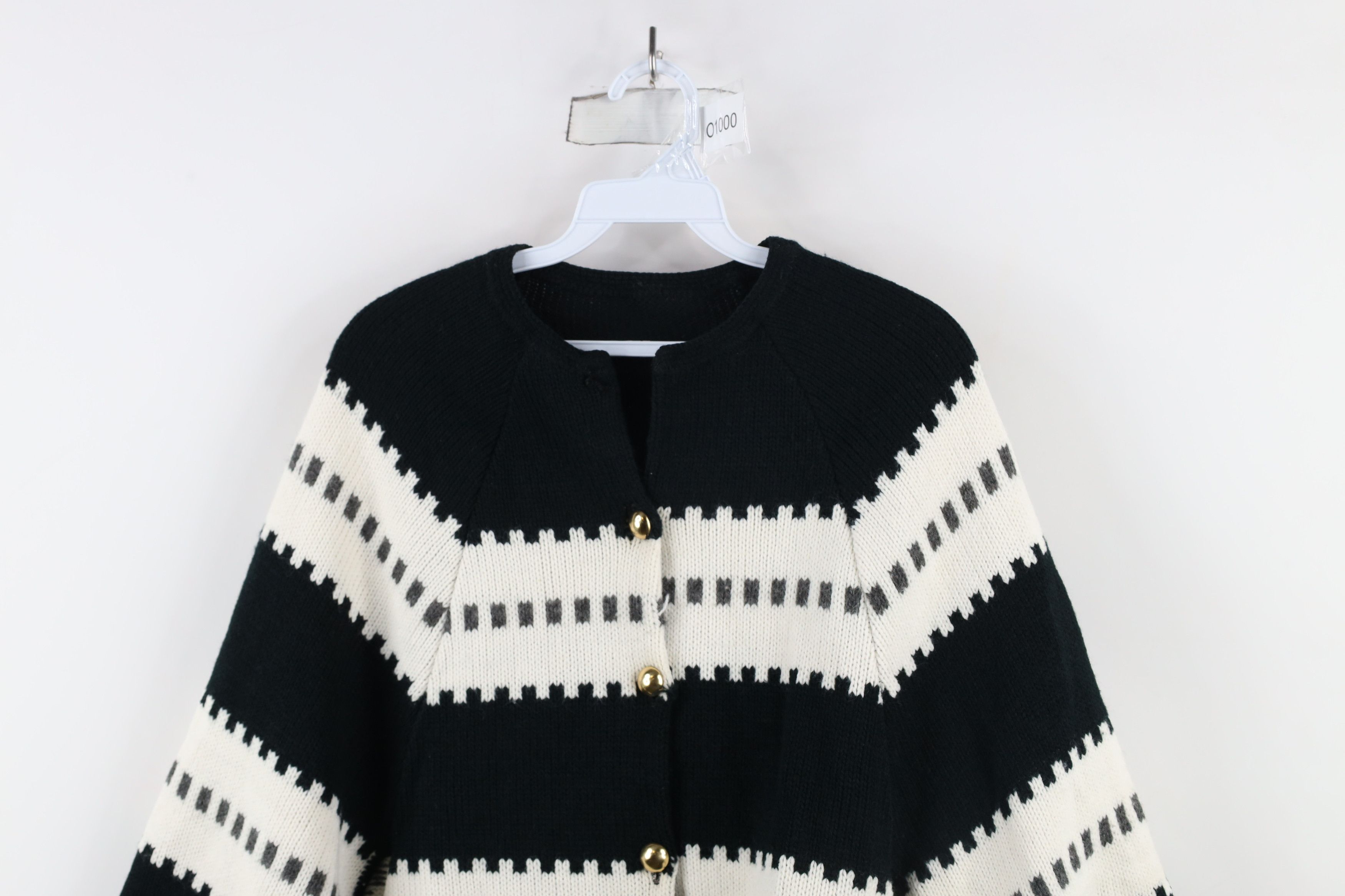 Vintage Vintage 60s 70s Boho Chic Mid Century Modern Sweater Cape Size ONE SIZE - 2 Thumbnail